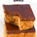 Two squares of Peanut Butter Bars