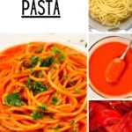 Steps to making Roasted Red Pepper Pasta
