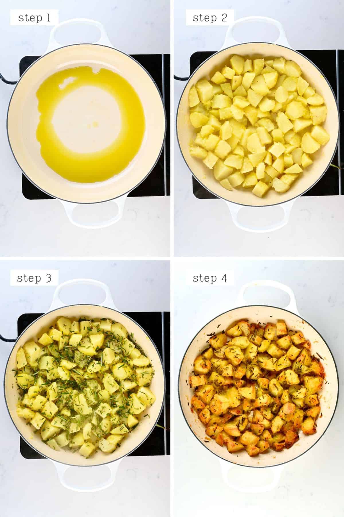 Steps for roasting potatoes