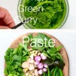 Ingredients for Thai Green Curry Paste