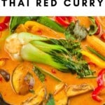 Thai Red Curry in a pan