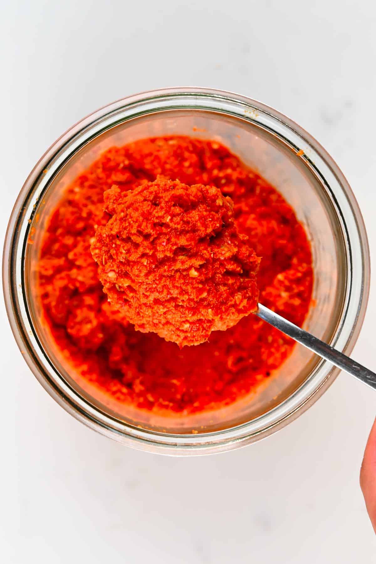 A spoonful of Thai Red Curry Paste
