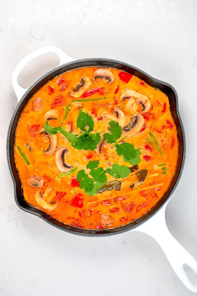 Creamy Tom Yum Soup (Thai Hot and Sour Soup) - Alphafoodie