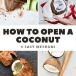Ways to open a coconut with different tools