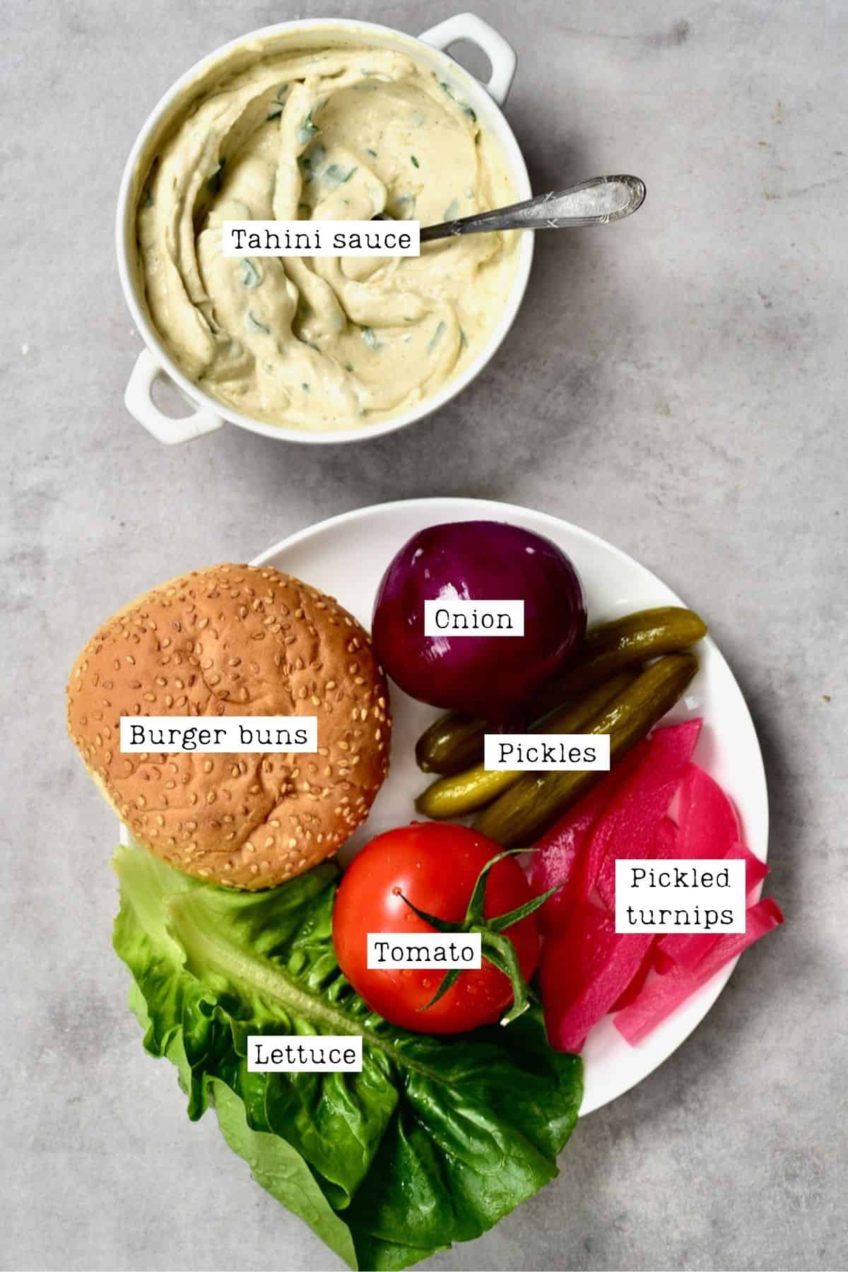 Other Falafel Burger Ingredients