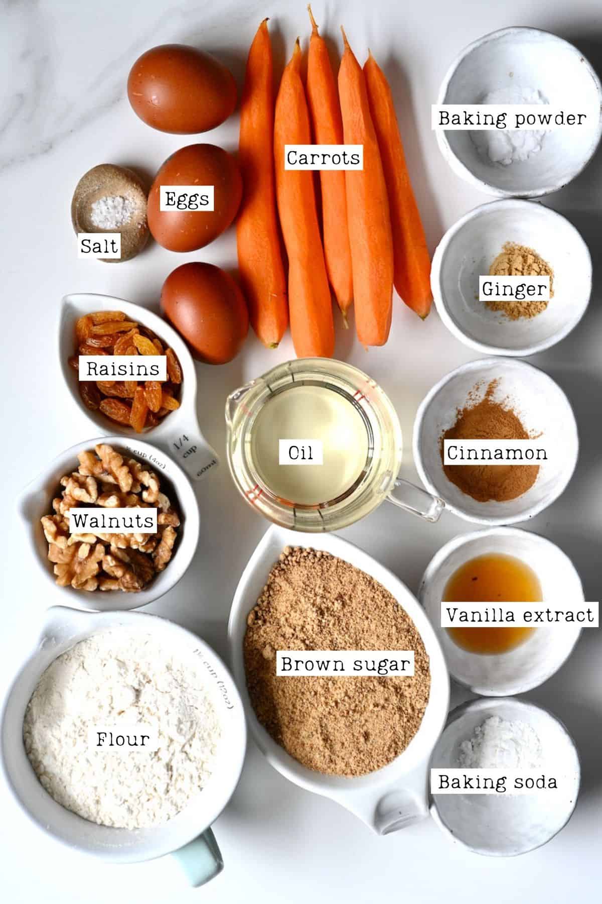 Carrot Cake Ingredients