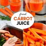 Steps to making carrot juice