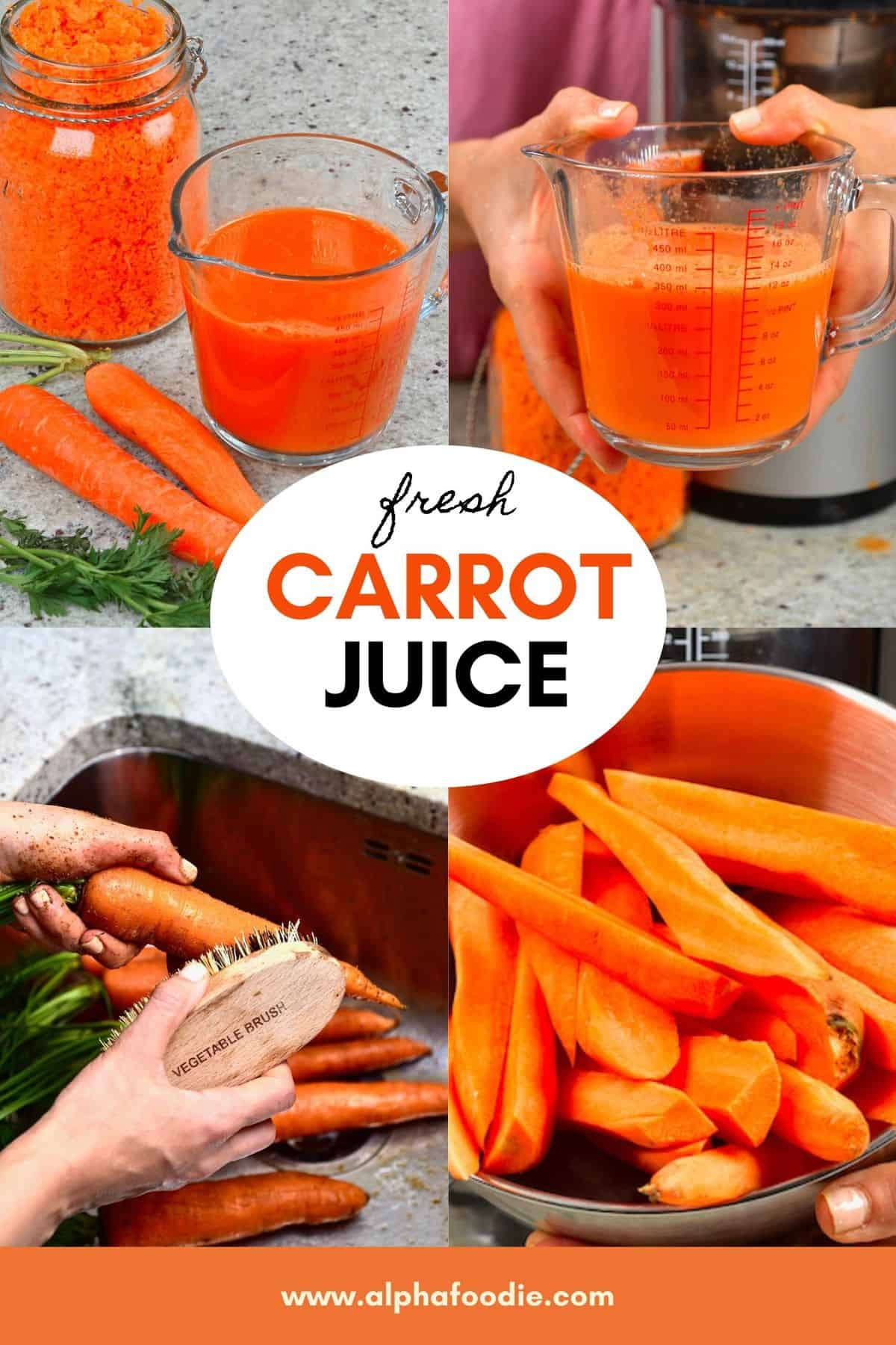 How to Juice Carrots (1Ingredient Carrot Juice Recipe) Alphafoodie
