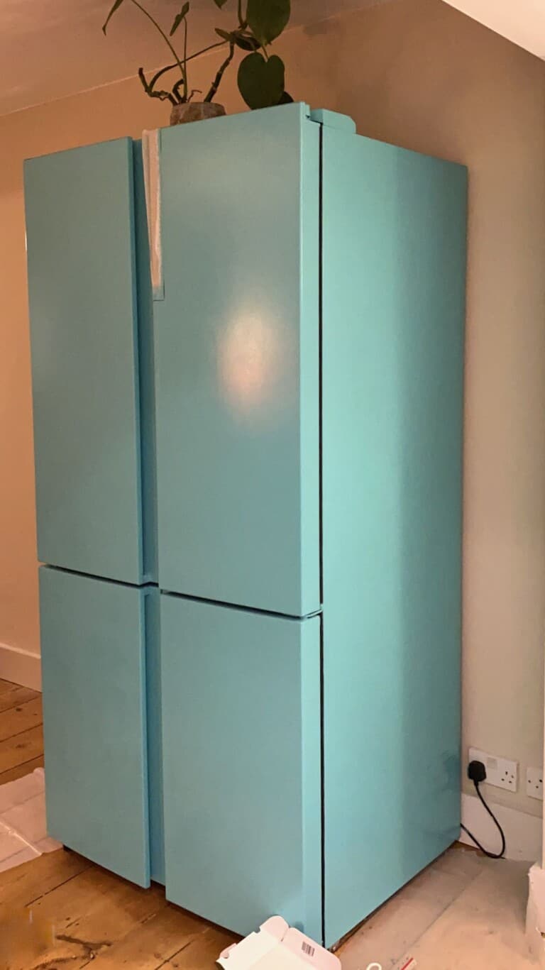 How to Paint a Refrigerator (Lowbudget Retro Refrigerator) Alphafoodie
