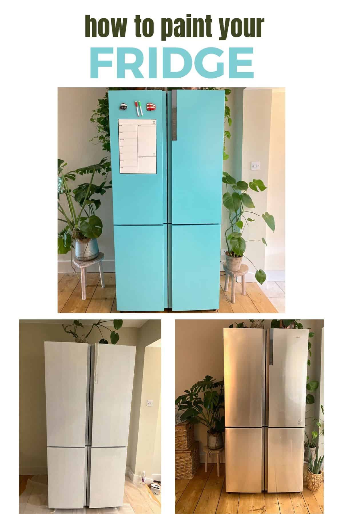 How to Paint a Refrigerator (Lowbudget Retro Refrigerator) Alphafoodie
