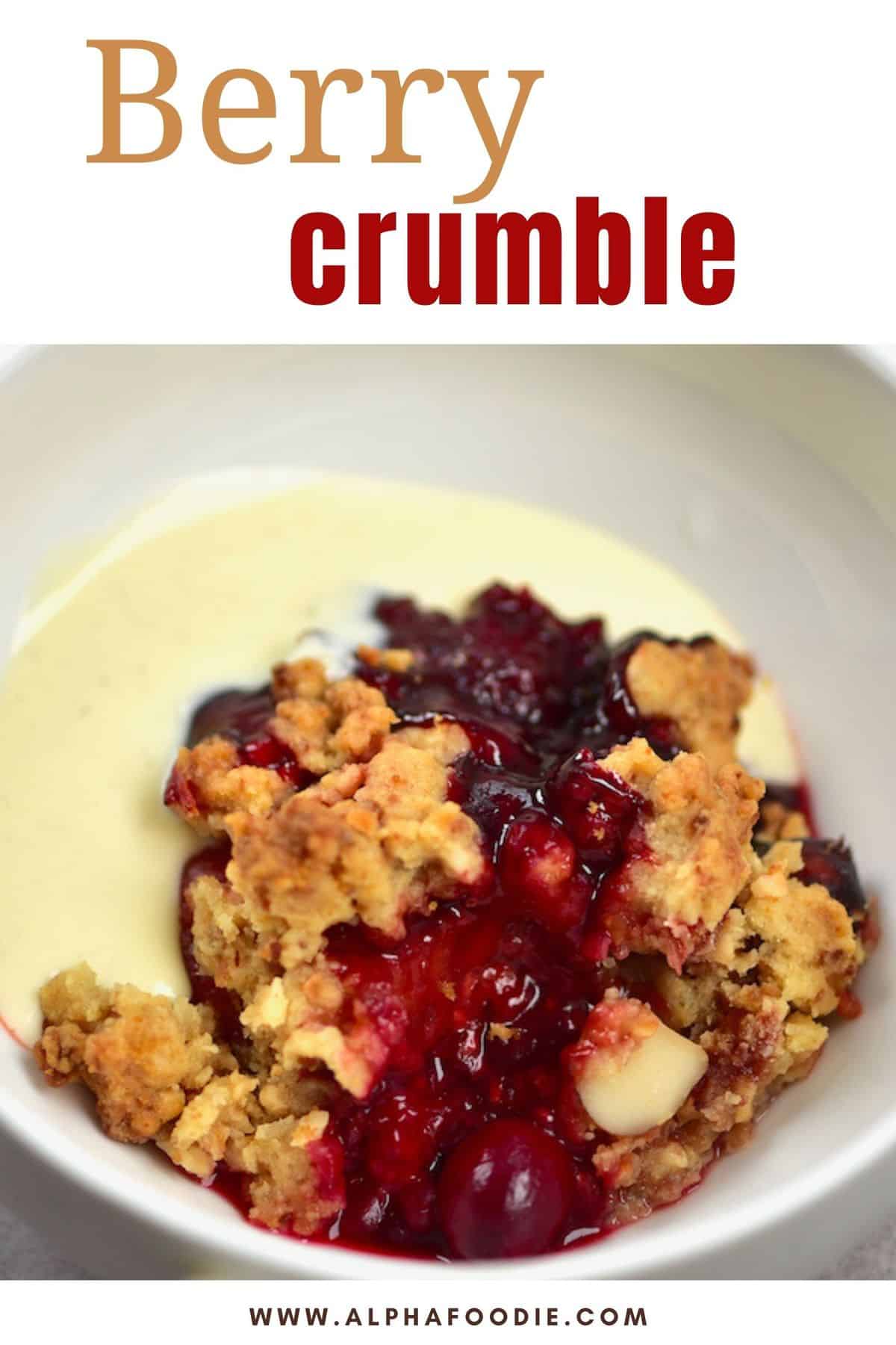 Mixed Berry Crumble (With Streusel Topping) Alphafoodie