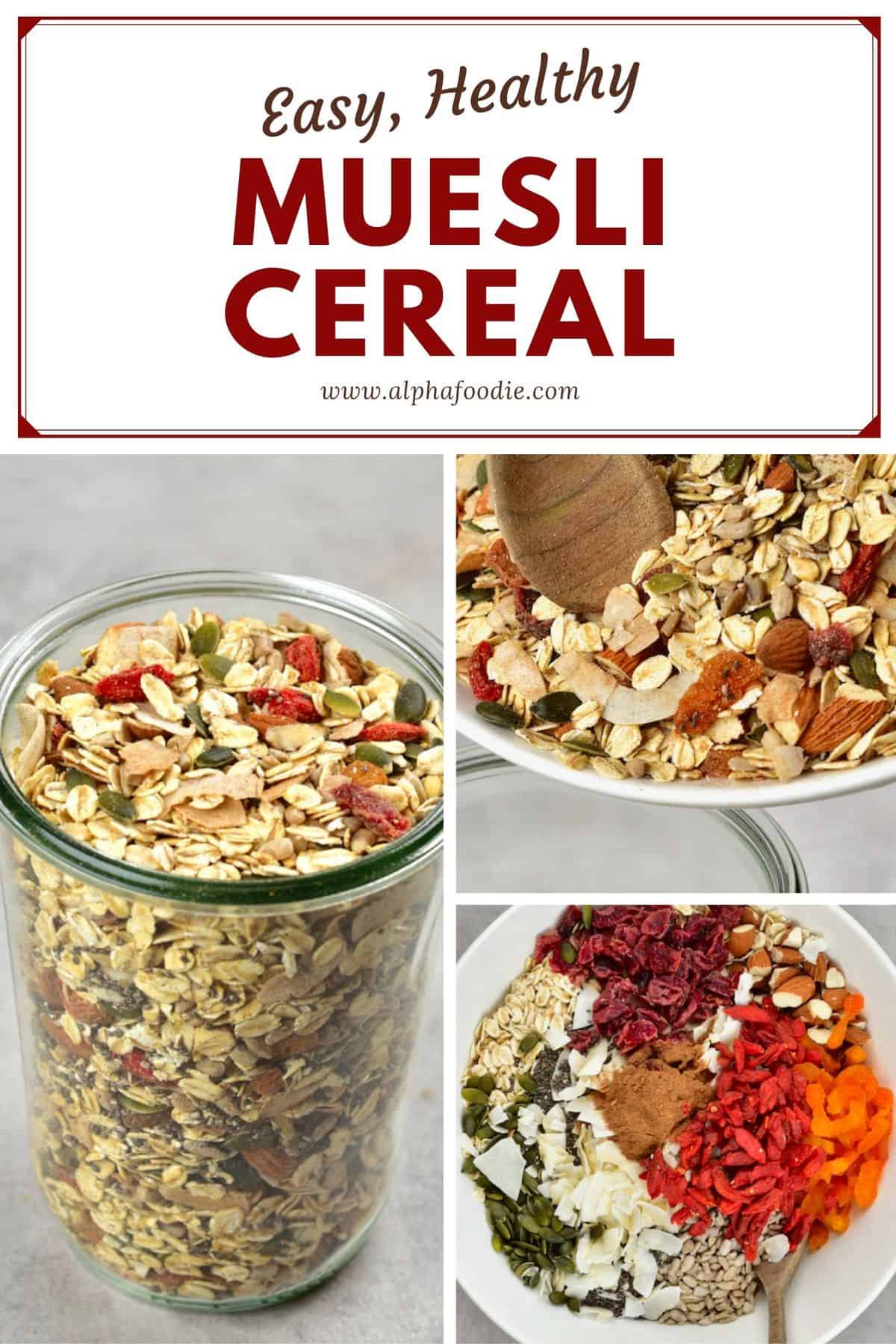 Healthy Muesli Recipe (Vegan Protein Breakfast) Alphafoodie