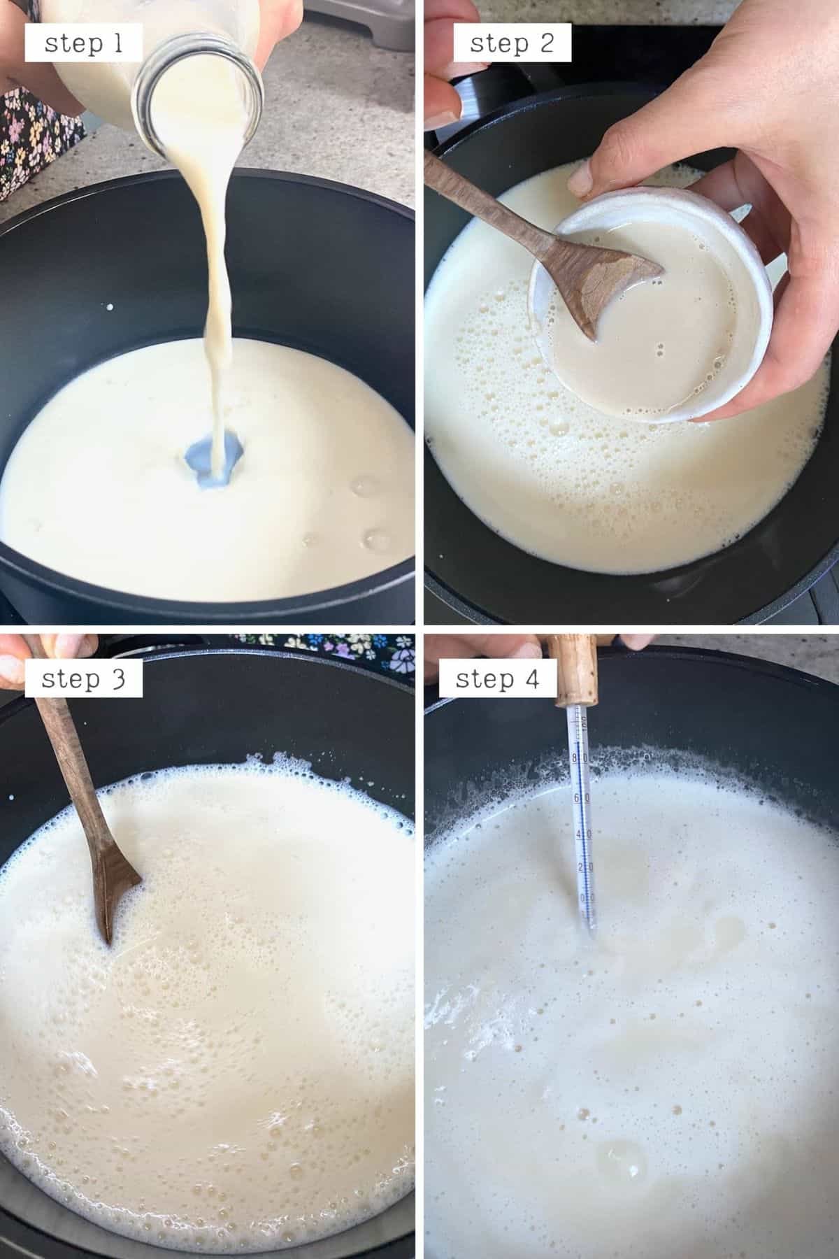 Steps for making soy yogurt