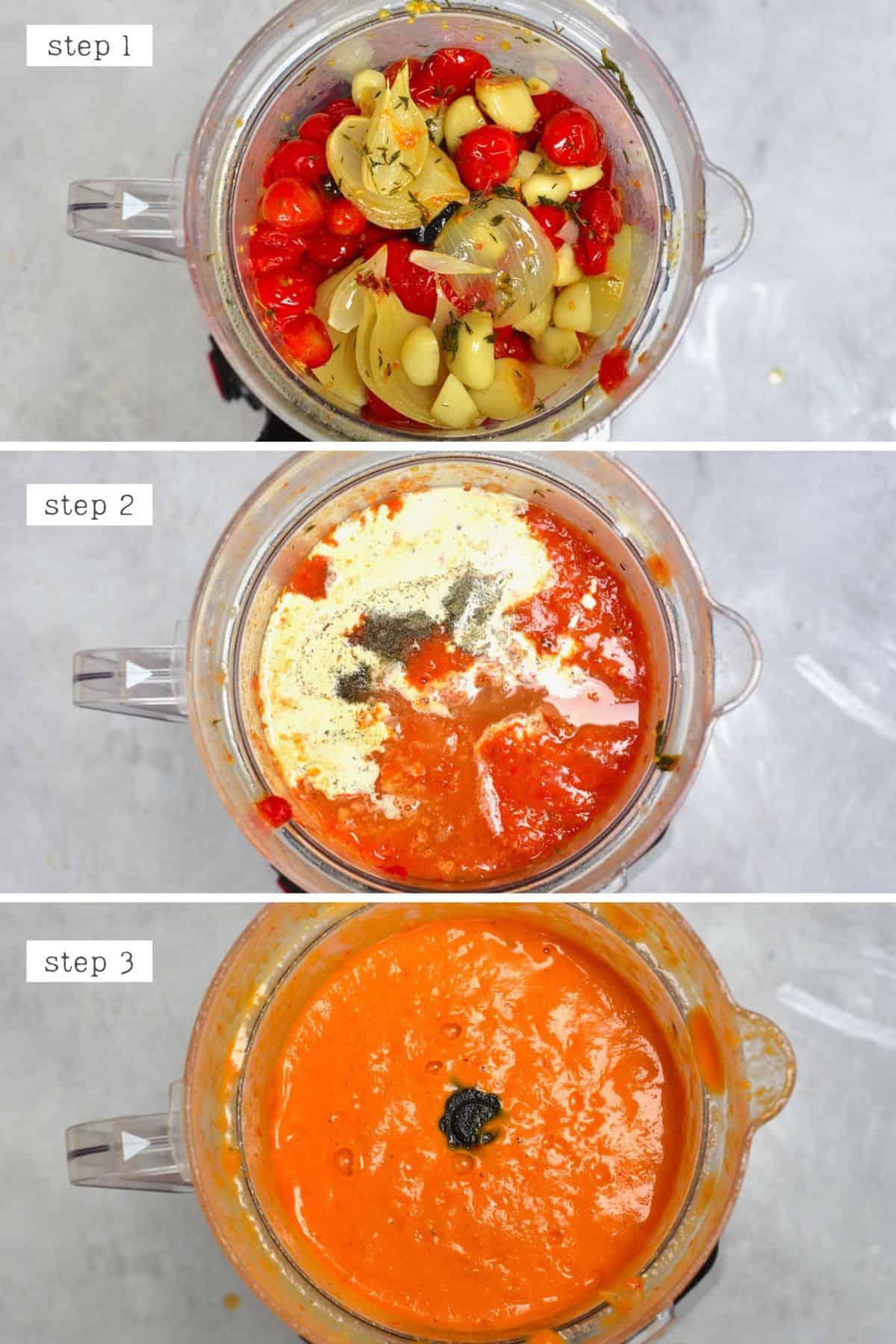 Steps for making tomato soup