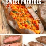 Steps to baking sweet potatoes