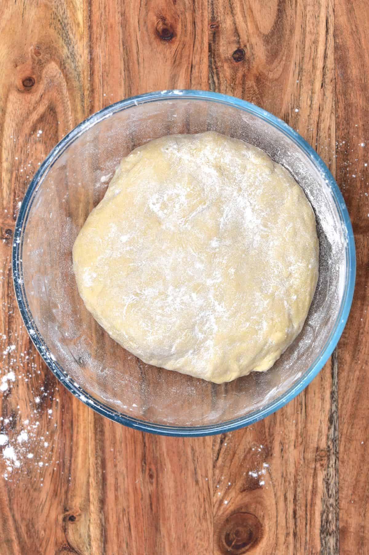 Bun dough in a bowl