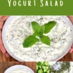 Steps to making cucumber yogurt salad