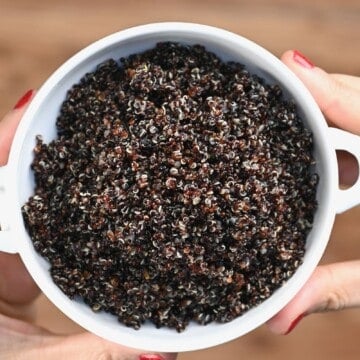 A bowl of cooked quinoa