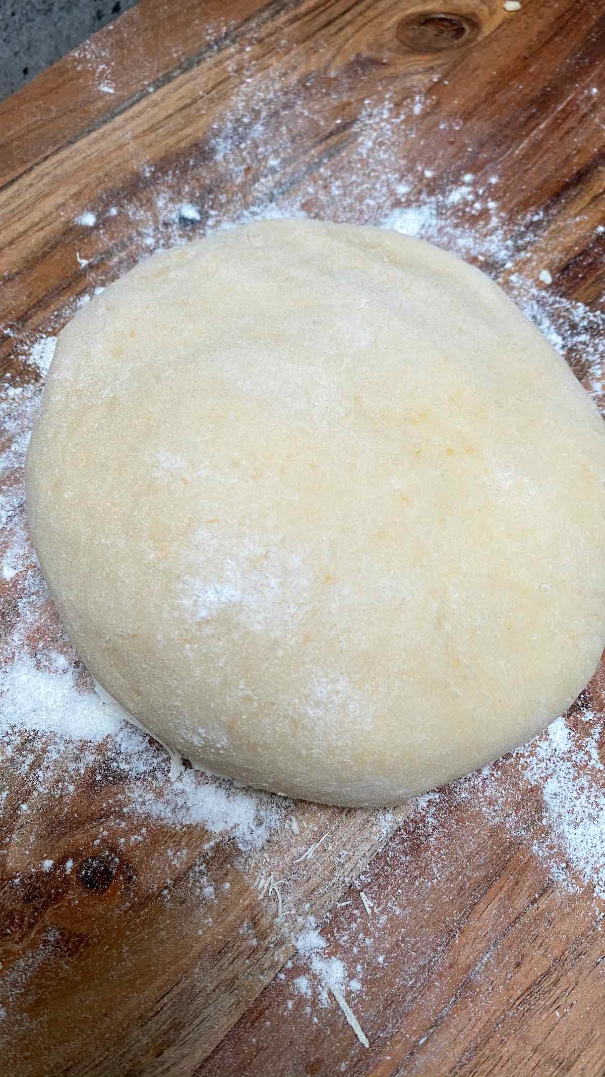 Gnocchi dough shaped in a bowl
