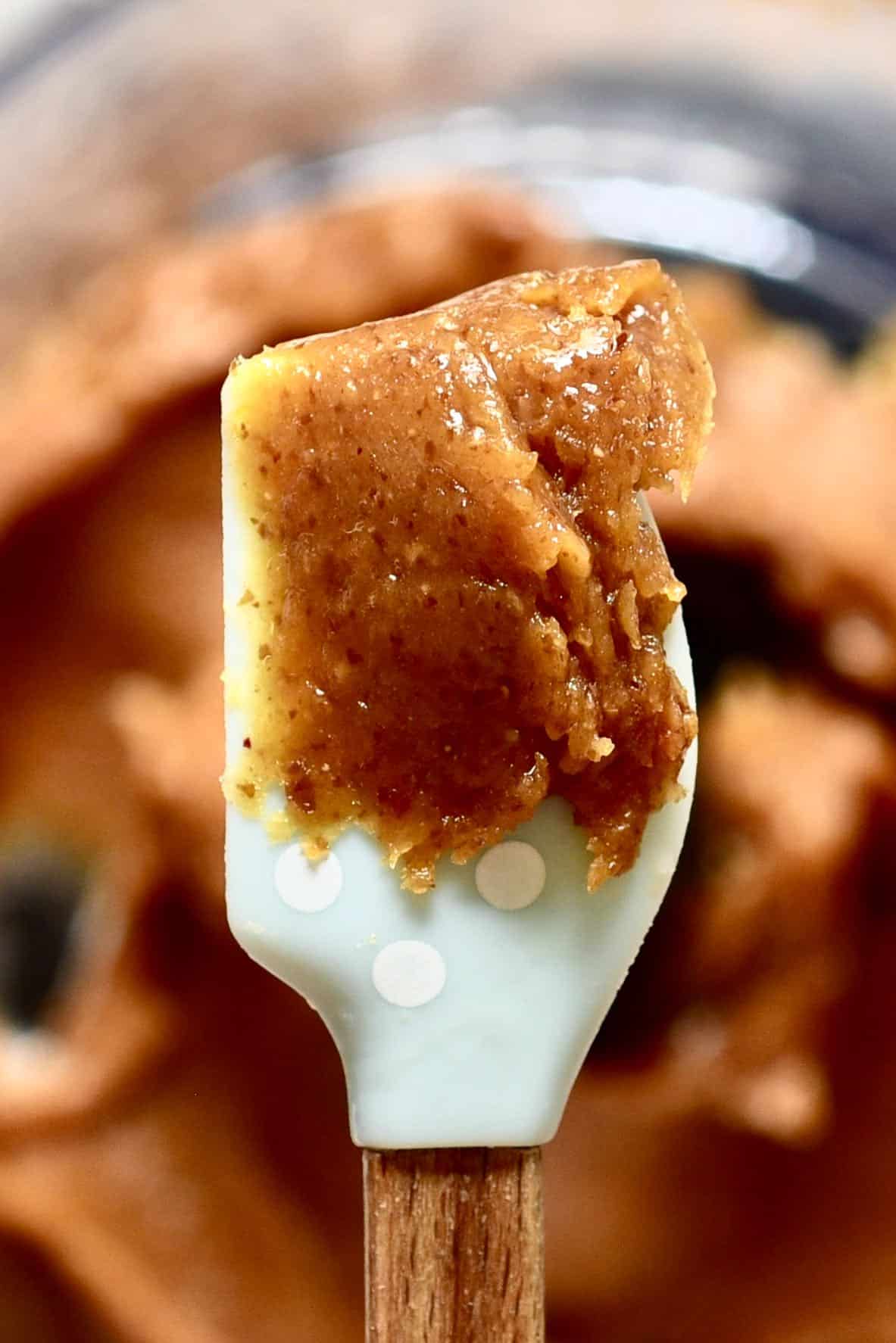 A spoonful of Healthy Caramel Sauce