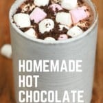 Hot Cocoa in a cup topped with marshmallows