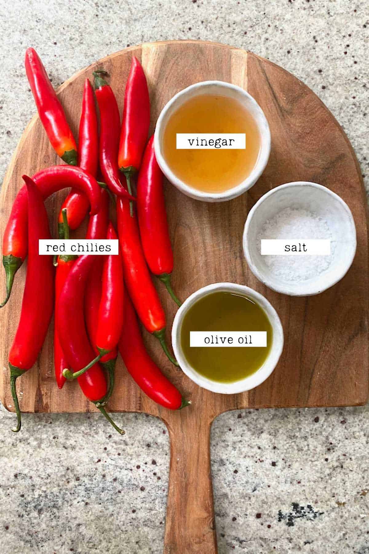 Ingredients for Chili Sauce