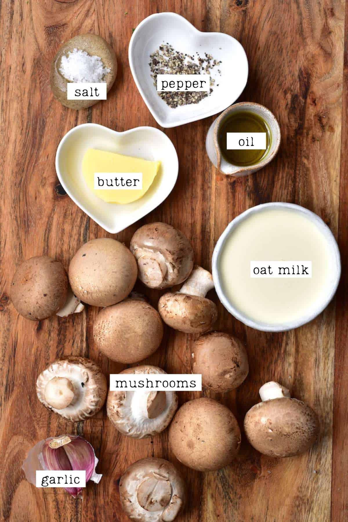 Ingredients for Mushroom Toast