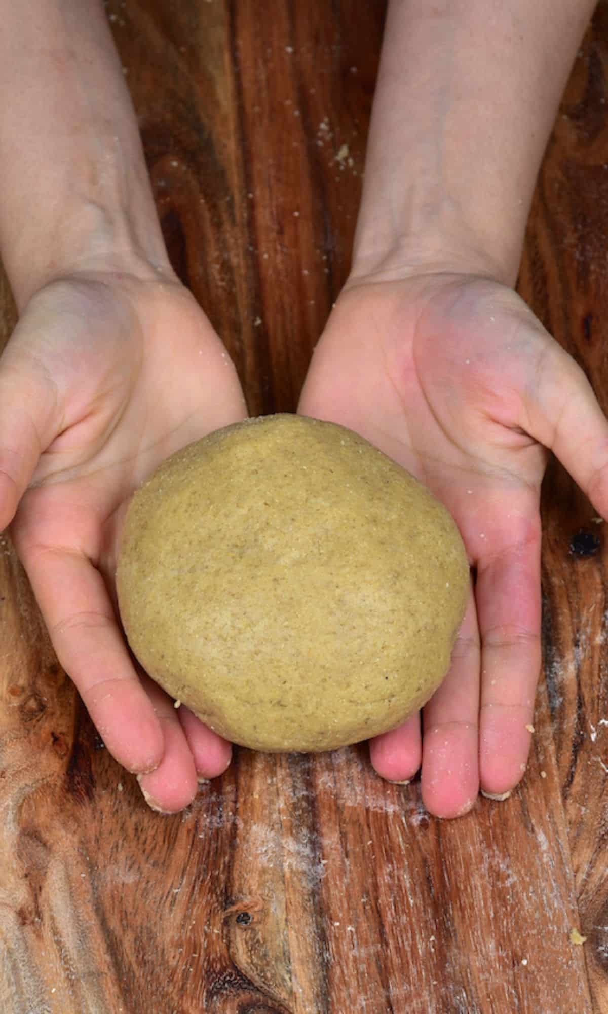 Oat flour dough ball