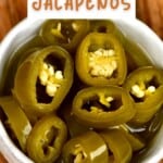 Pickled Jalapeños in a small bowl