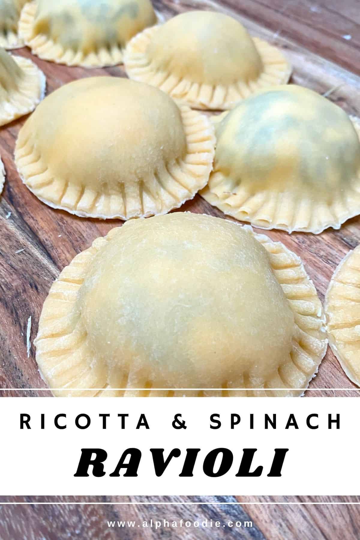 Homemade Ricotta And Spinach Ravioli Alphafoodie