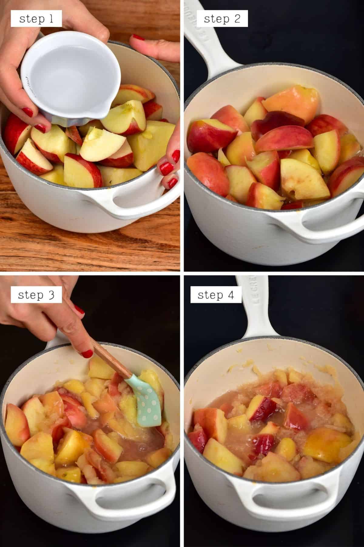 Steps for cooking apples