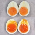 Two boiled eggs cut in half - 14