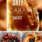 Steps to making vegan caramel with dates