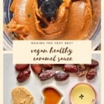 Steps for making vegan caramel