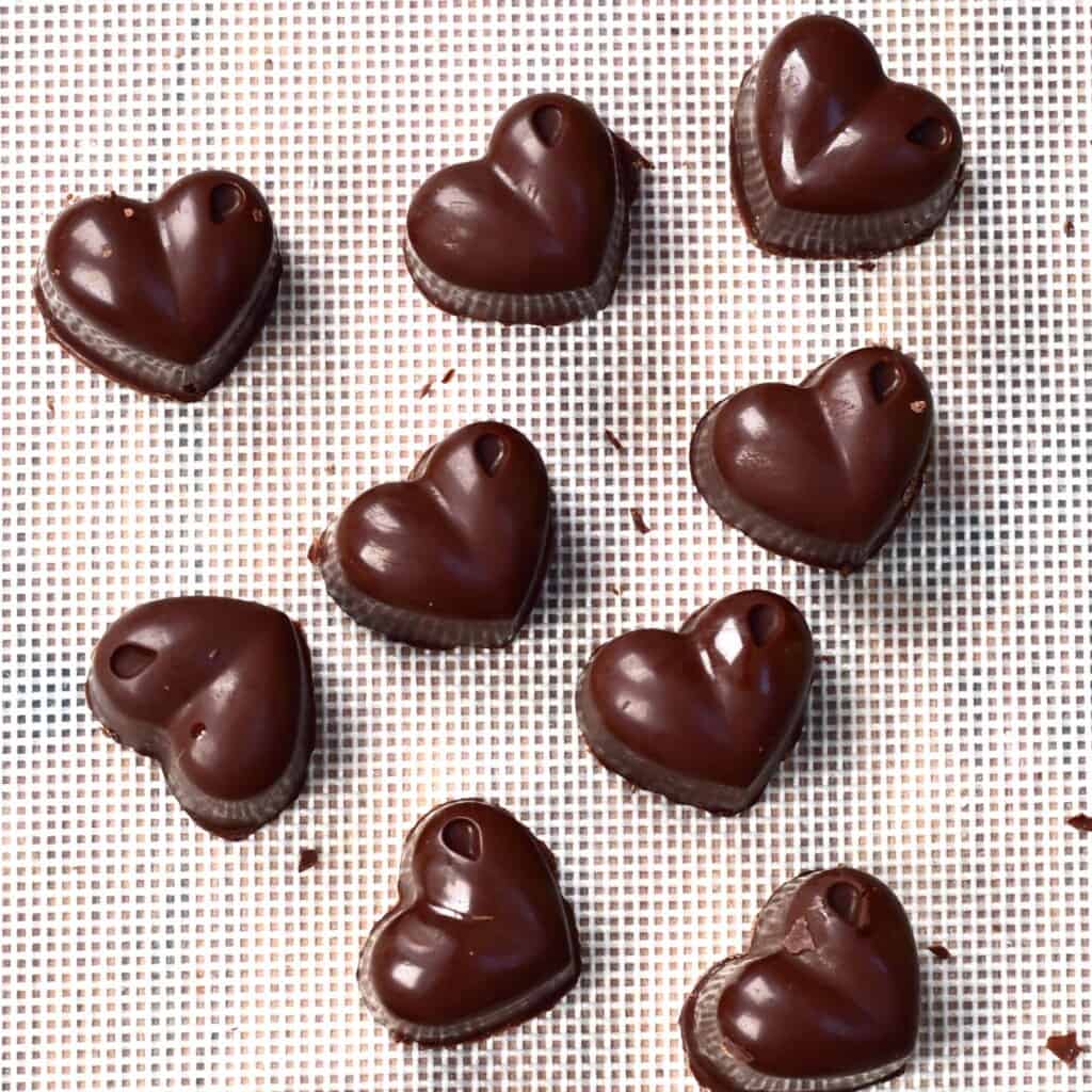 Chocolate truffle hearts