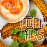 Spicy corn ribs with chili mayo