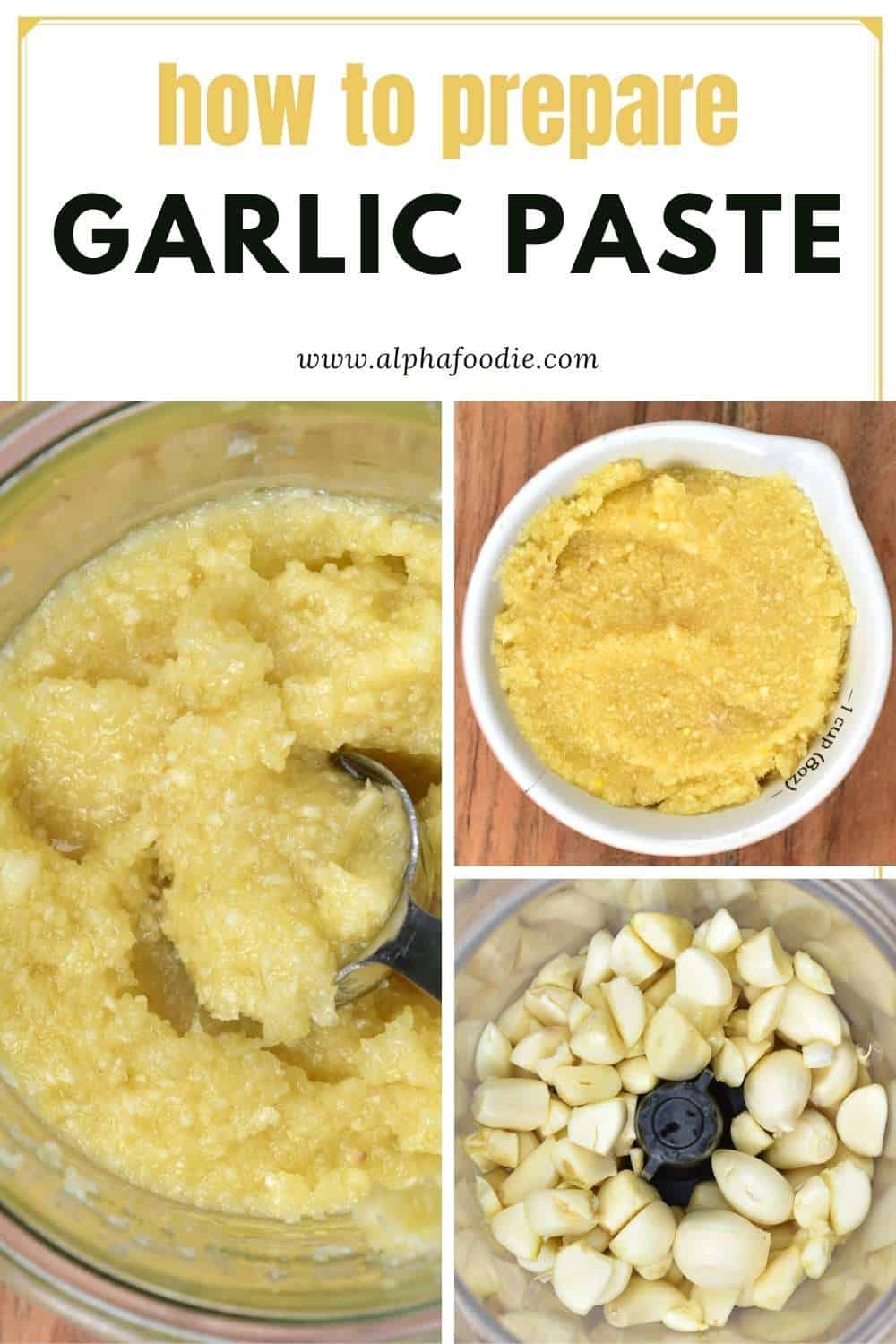 How To Make Garlic Paste (Garlic Puree) Alphafoodie