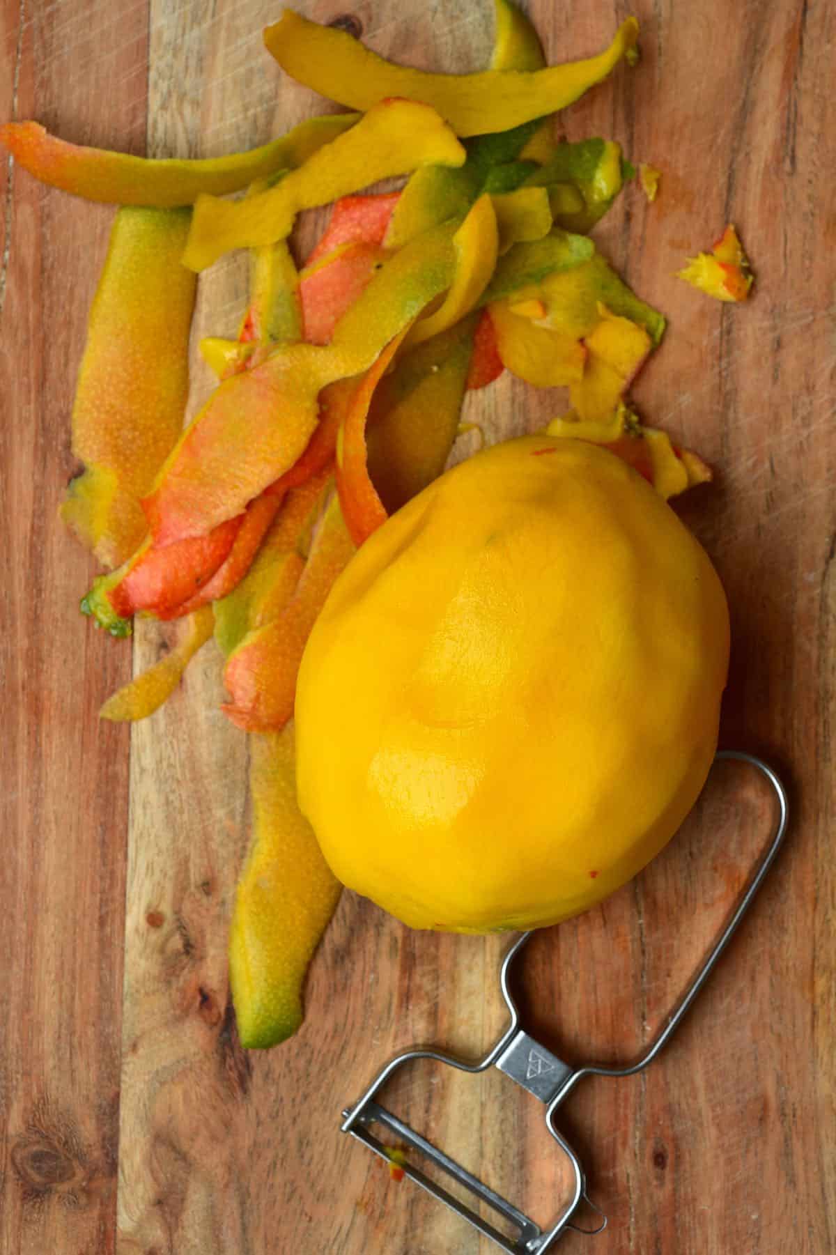 Peeled mango