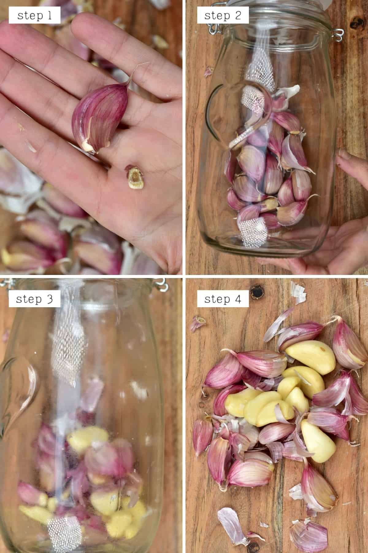 How to peel garlic - Method 4 with a jar