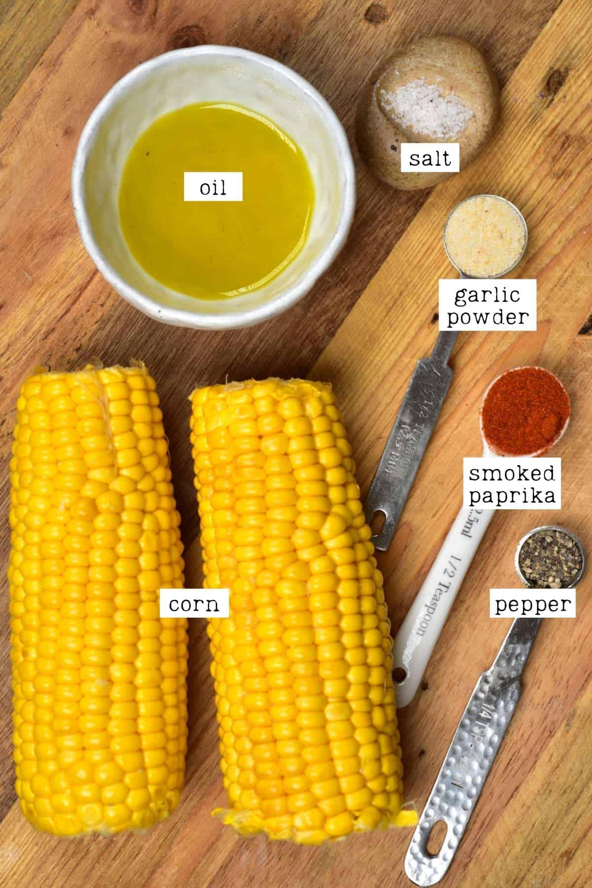 Ingredients for corn ribs