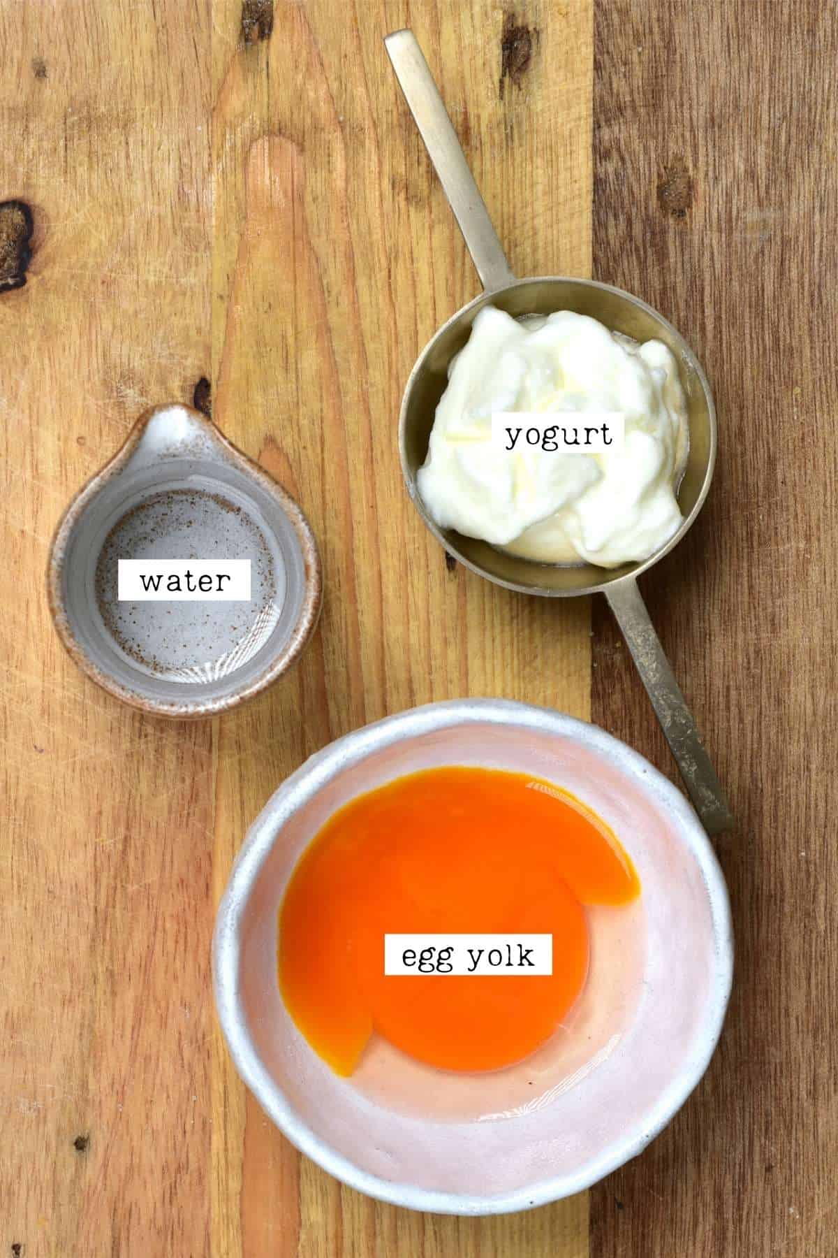 Ingredients for egg wash