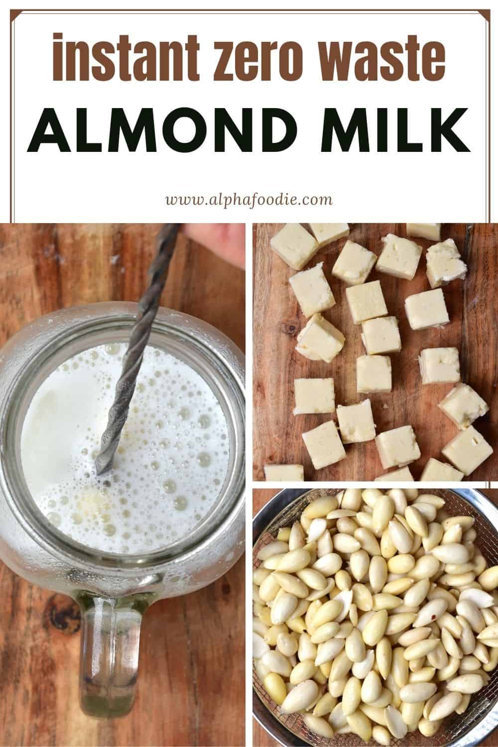 How To Make Almond Milk In 2 Minutes (Instant Nut Milk) Alphafoodie