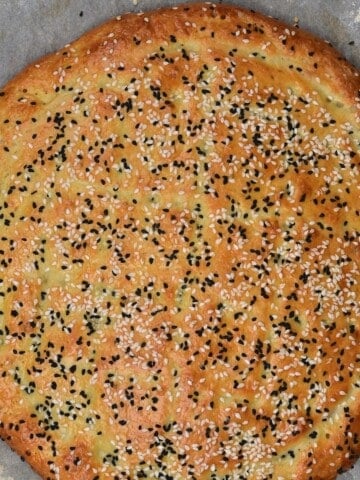 No-knead Turkish pide bread