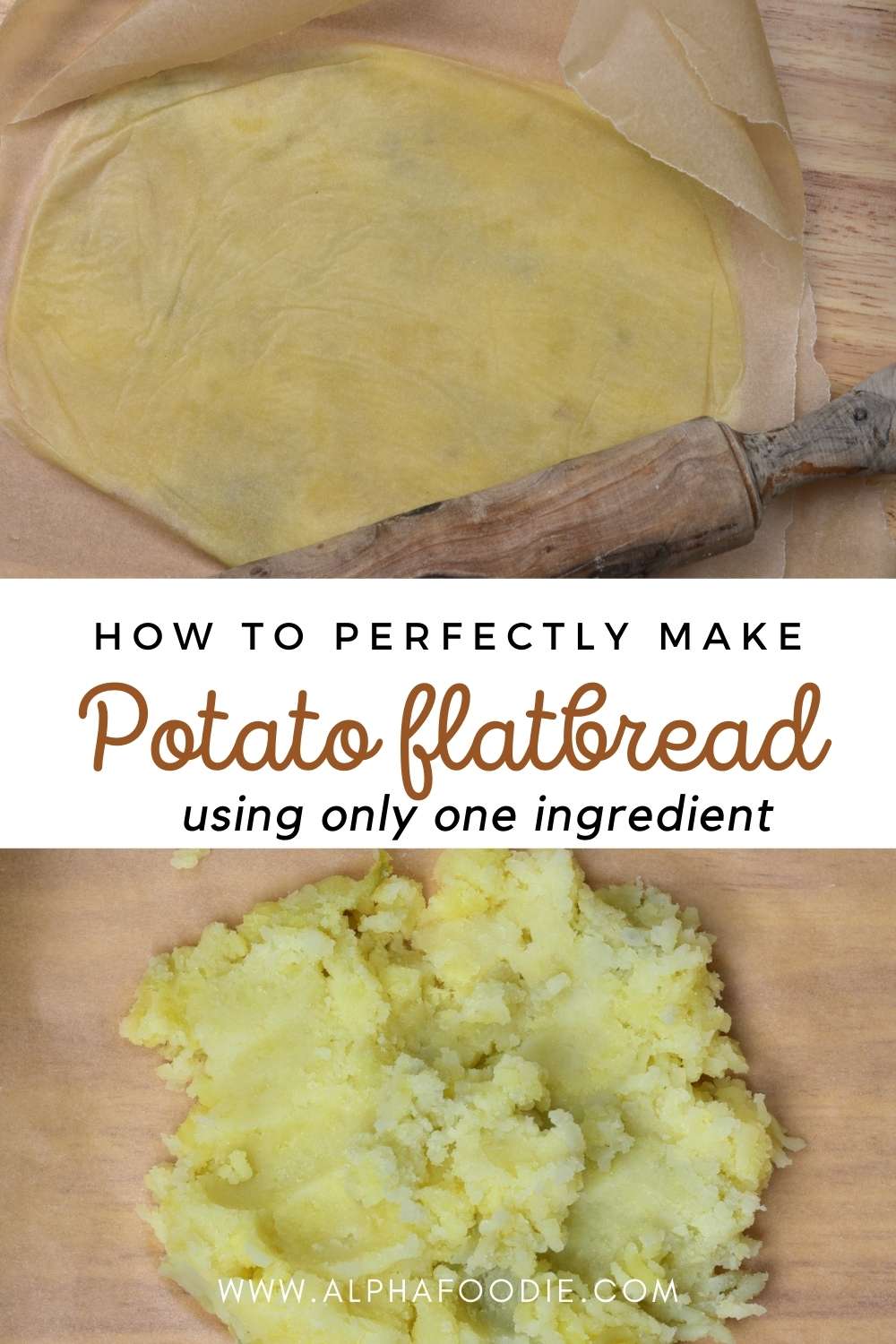 The Ultimate ONE Ingredient Potato Flatbread (Glutenfree Potato Bread)