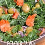 Salmon Potato Salad served in a bowl