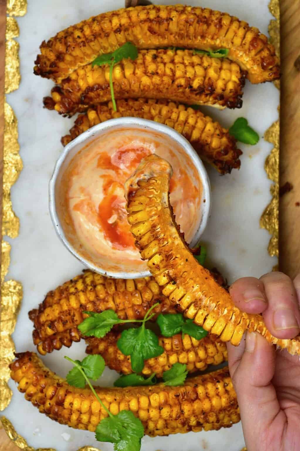 How To Make Spiced Corn Ribs (Corn 'Riblets') - Alphafoodie
