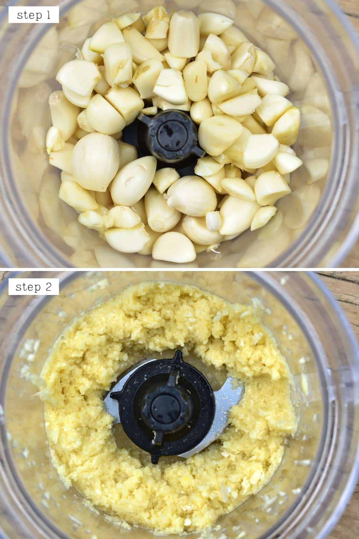Steps for making garlic paste
