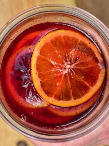 Candied orange slices in a jar