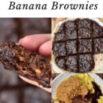 Steps for making banana brownies
