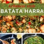 Steps for making batata harra